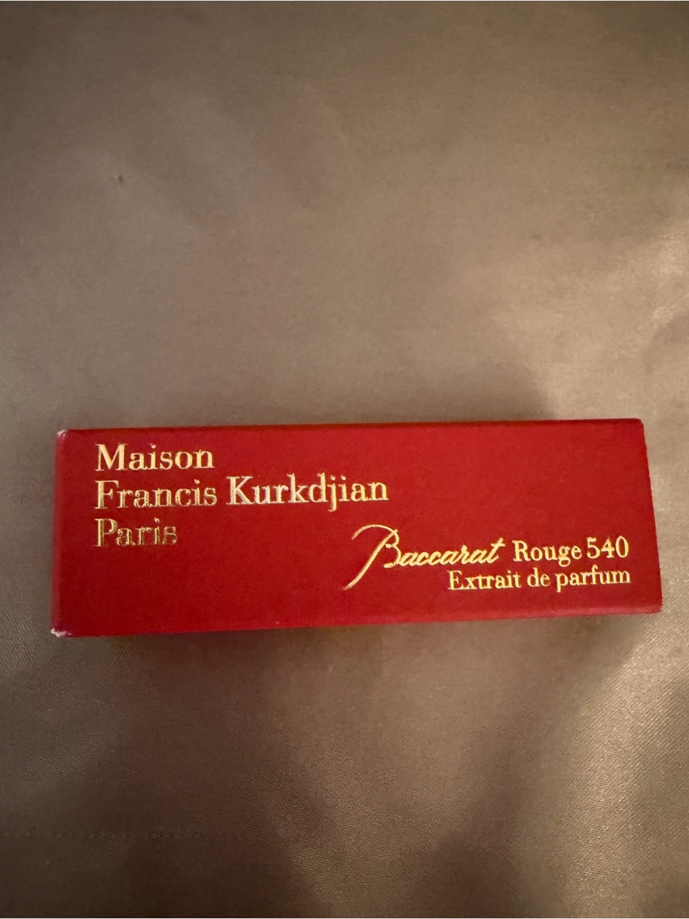 Baccarat Rouge 540 Red and Gold Fragrance Box